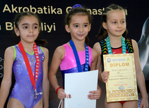 Bakıda qadın idman gimnastikası üzrə akrobatların çoxnövçülükdə yarışı başa çatıb. Azərbaycan, 4 dekabr 2015